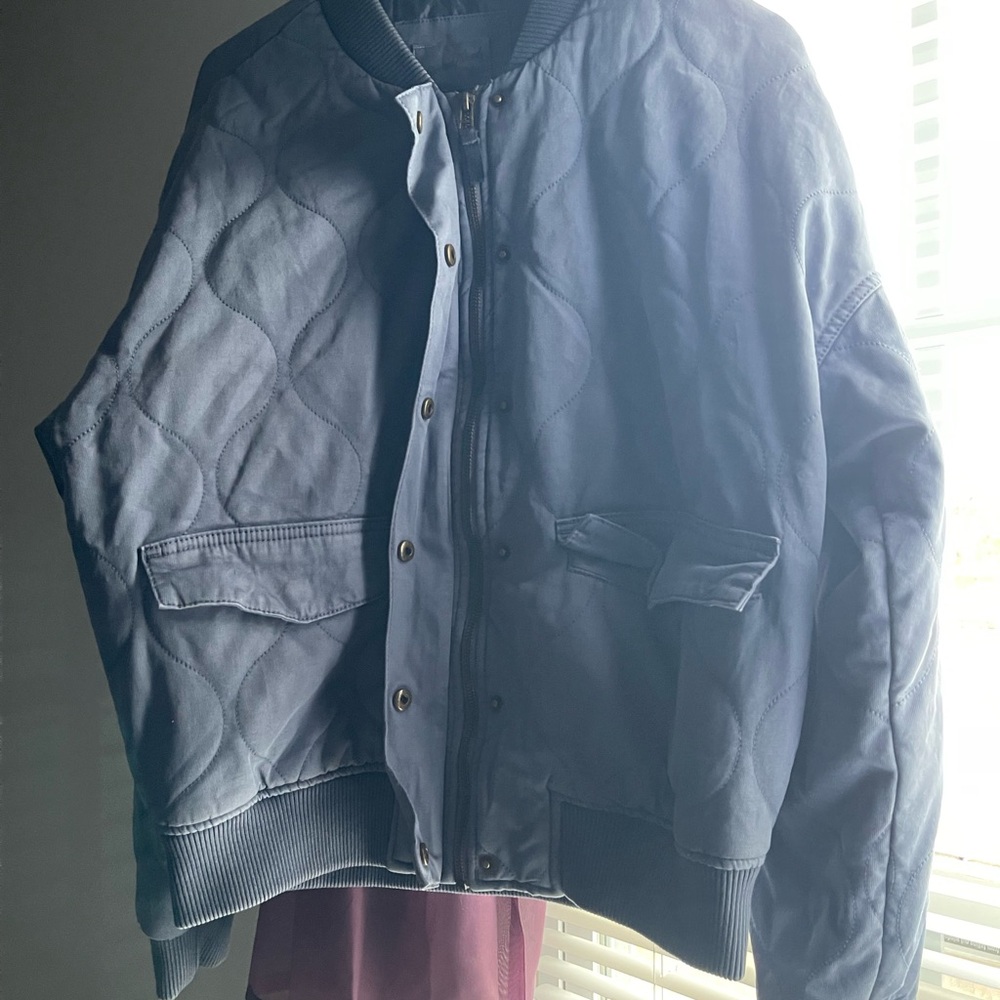 Blue Quilted Chore Coat